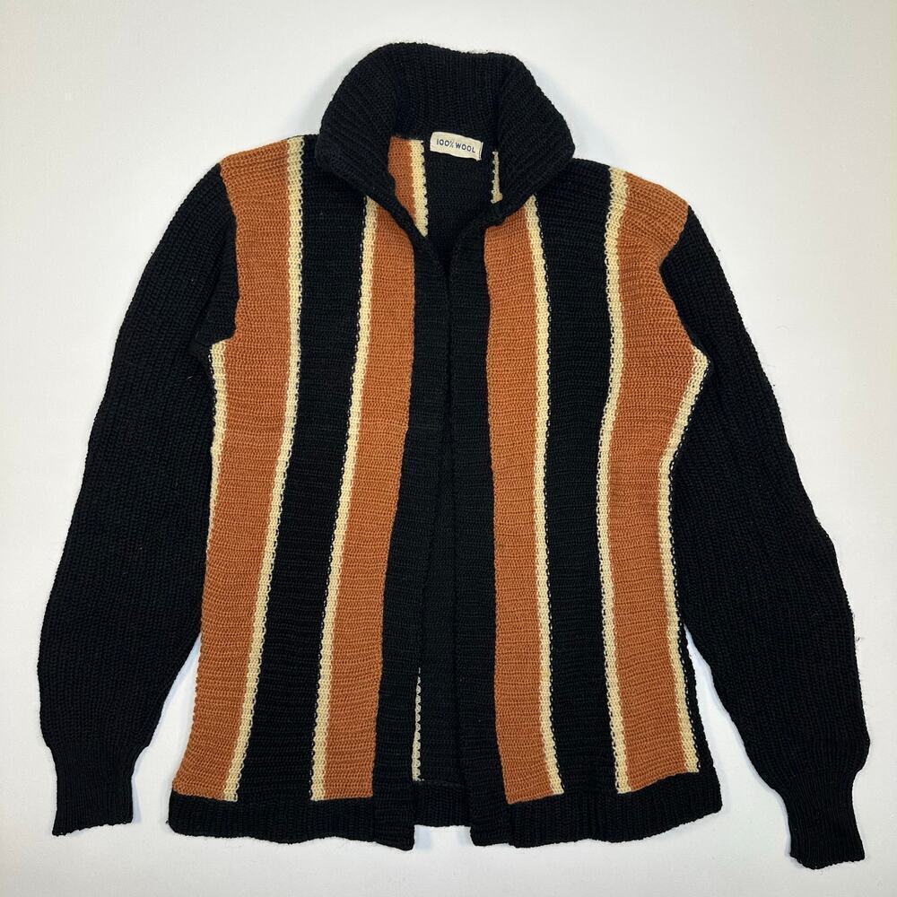 Vintage 1960’s Wool Striped Cadigan Sweater